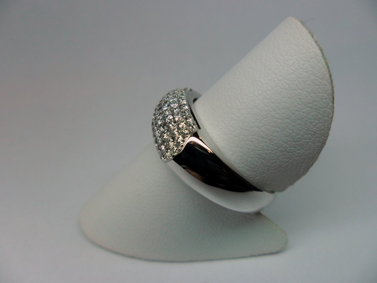 Bol Pavé Streepring Witgoud